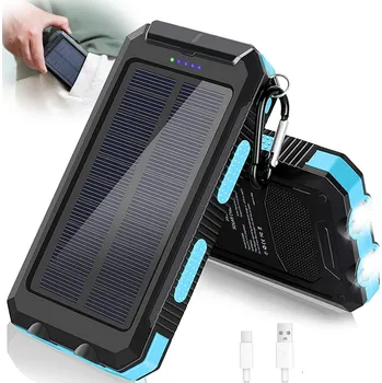 Powerbanka SOLÁRNÍ POWERBANKA 30000MAH 2XUSB LED SVÍTILNA VODĚODOLNÁ