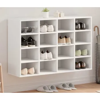 Botník vidaXL Skříň na obuv s policí Bílá 103 x 30 x 67 cm kompozitní dřevo [808729]