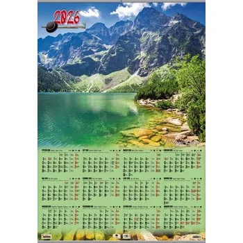 Kalendář Kalendarz 2026 plakatowy B1 z listwą Morskie oko KP-B1