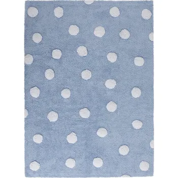 Pro zvířata: Pratelný koberec Polka Dots Blue-White - doprava zdarma