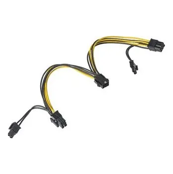 Akyga adaptér PCI Express 6 pin M/2x 6+2 pin F