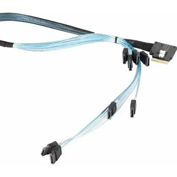 Kabel do PC SUPERMICRO int. SlimlineSAS x8 SFF-8654 left angle to 8x SATA ,INT, 4x50,2x60,2x70cm CBL-SAST-0827