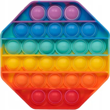 POP IT ZABAWKA SENSORYCZNA PUSH POP IT OKTAGON DUHOVÁ