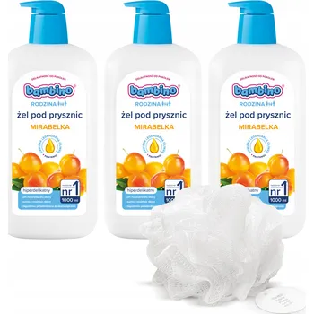 Sprchový gel 3 x Bambino RODINA Sprchový gel MIRABELKA 1000 ml