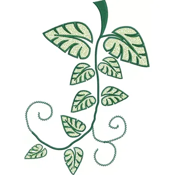 Vyšívací vzor šlahoun s listem 01