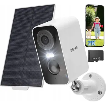 IP kamera SOLÁRNÍ BEZDRÁTOVÁ KAMERA IP WIFI 3MPX S BATERIÍ, OBOUSMĚRNÉ AUDIO + 32GB SD KARTA