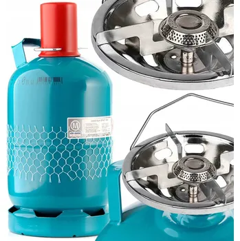 Turistický vařič PLYNOVÁ LAHEV + TURISTICKÝ PLYNOVÝ VAŘIČ 5KG + 220MM