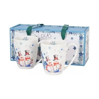 Sada 2 porcelánových hrnků SNĚHULÁK 360 ml