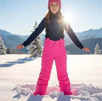 Dívčí kalhoty LYŽAŘSKÉ KALHOTY LOAP CUBOR/ NEONOVÁ/ RŮŽOVÁ VELIKOSTI 110-164 Velikost: 158/164, Barva: Růžová-neon