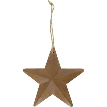 Vánoční ozdoba FLOWERIO Závěsná vánoční ozdoba 15cm - rezavá hvězda