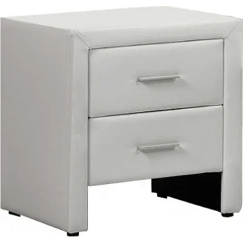 Noční stolek Tempo Kondela Noční stolek, ekokůže, bílá, CASTEL