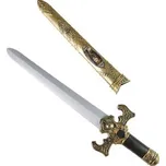 Rytířský meč zlatý s pouzdrem a se zvuky