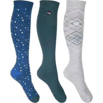 Vybavení pro jezdce Podkolenky FLORIDA HKM set 3ks modrozelená – jezdecké podkolenky Barva: Zelená, Velikost: 35-38