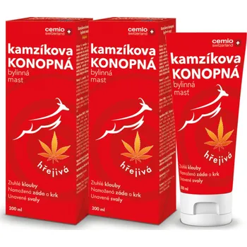 Masážní přípravek Cemio Kamzíkova konopná mast hřejivá 200ml - balení 2 ks