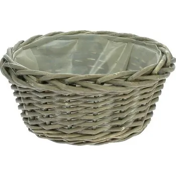 Ratanový košík-mísa s igelitovou výplní 10 x 19 cm