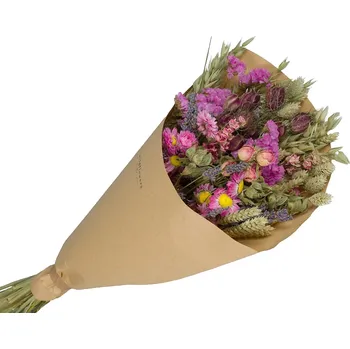 umělá květina Kytice sušených lučních květin velikost L - Lovely Pink