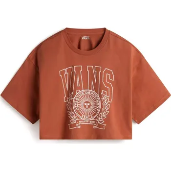 tričko s krátkým rukávem dámské VANS FIRST TEAM RELAX CROP AUBURN - XL