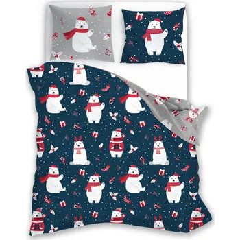 Faro Vánoční bavlněné povlečení Scandic 055 140x200/70x90 cm