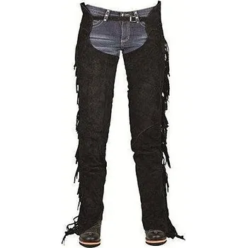 Jezdecké oblečení Chapsy s třásněmi HKM hnědé Barva: černá, Velikost: L