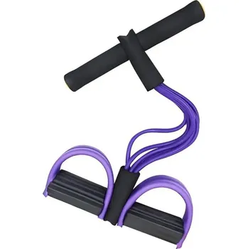 Odporové gumičky na posilování s expandérem do domácí posilovny - černofialová