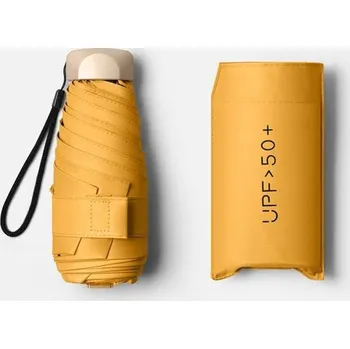 Deštník Mini skládací deštník s UV ochranou | ochrana proti dešti - žlutá