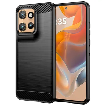 Pouzdro na mobilní telefon Kryt Carbon Motorola Edge 60 Neo 5G černá