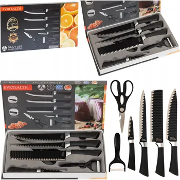 Kuchyňský nůž Sada nožů v krabici BK 4 nože, nůžky, škrabka 4 ks