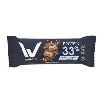 WellMix Proteinová tyčinka v čokoládě s příchutí slaný karamel 45 g