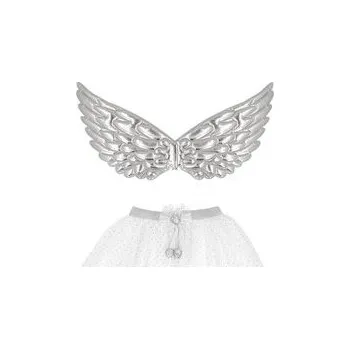 Karnevalový kostým Strój srebrny aniołek rozm. uniwersalny