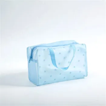 Kabelka Průhledná vodotěsná kosmetická kabelka - Modrá