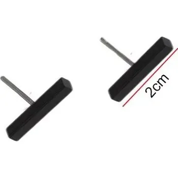 Náušnice Minimalistické náušnice | dámské náušnice, styl tyčinka, 1 pár - černá