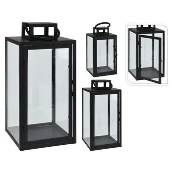 Lucerna Kovová lucerna černá sada 2 ks