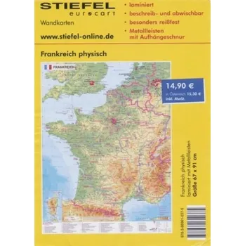 Stiefel Wandkarte Frankreich physisch - Stiefel, Heinrich