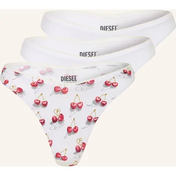 Kalhotky Diesel 3 Ks Balení Tanga, bílá / šedá / červená