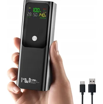 Powerbanka Powerbank 20000 mAh černý s bezdrátovým nabíjením a displejem