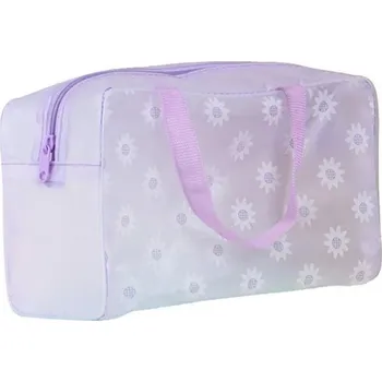 Kabelka Průhledná vodotěsná kosmetická kabelka - Fialová