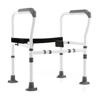 Zábradlí Bezpečnostní zábradlí na toalety JH10015GR, šedé - A COSTWAY