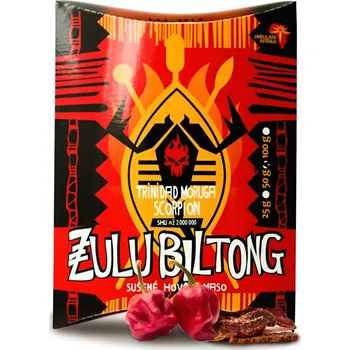 Čokoláda ZULU BILTONG TRINIDAD MORUGA SCORPION - sušené hovězí maso