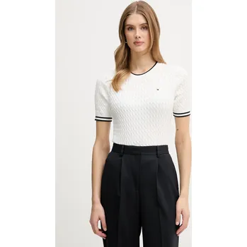 Pánský svetr Bavlněný svetr Tommy Hilfiger WW0WW41787 béžová 01A, vel. M