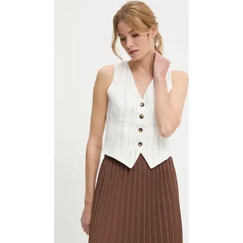 Dámská vesta Vesta se lnem Answear.LAB 22080.hos bílá 00X, vel. L