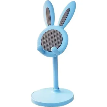Nastavitelný stojánek na mobil ve tvaru králíčka | držák telefonu, stojan na stůl - Modrá