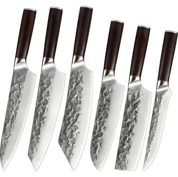 Kuchyňský nůž Sada kuchyňských nožů WO 39187 6ks Hnědá