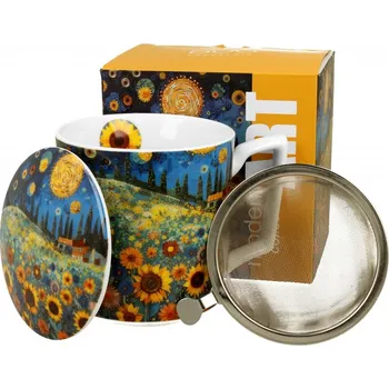 Porcelánový hrnek byliňák - slunečnice, 450 ml