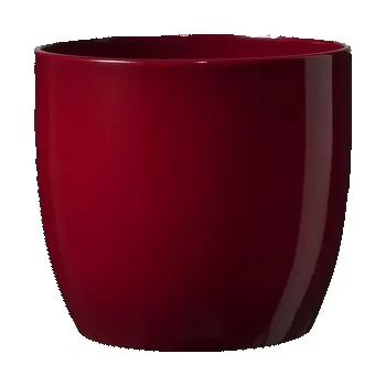 Keramický květináč Basel lesklý 16 cm vínový