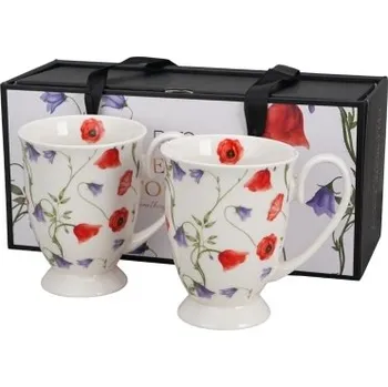 Sada 2 porcelánových hrnků ANGELA 340 ml