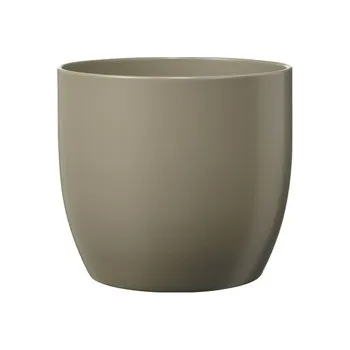 Květináč Keramický květináč Basel matný 19 cm světle šedý