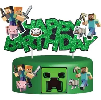 Party dekorace Cakesicq Zápich na dort Happy Birthday Minecraft