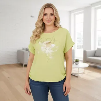 Dámské žluté triko Role fashion Italy moda univerzální velikost XL - XXL O2493