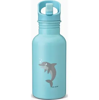 Láhev Carl Oscar - STEELish nerezová láhev - modrá/delfín