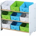Kesper Dětský regál s 9 úložnými boxy 17716.13 (bílý)